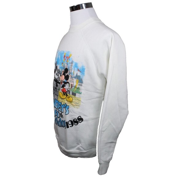 Vintage 1988 Mickeys 60th Birthday Walt Disney Crew Neck Sweatshirt XL Pullover - Picture 4 of 8